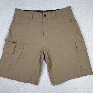 Orvis Cargo Tech Shorts Mens 34‎ Tan 10" Performance Quick Dry Wicking Stretch